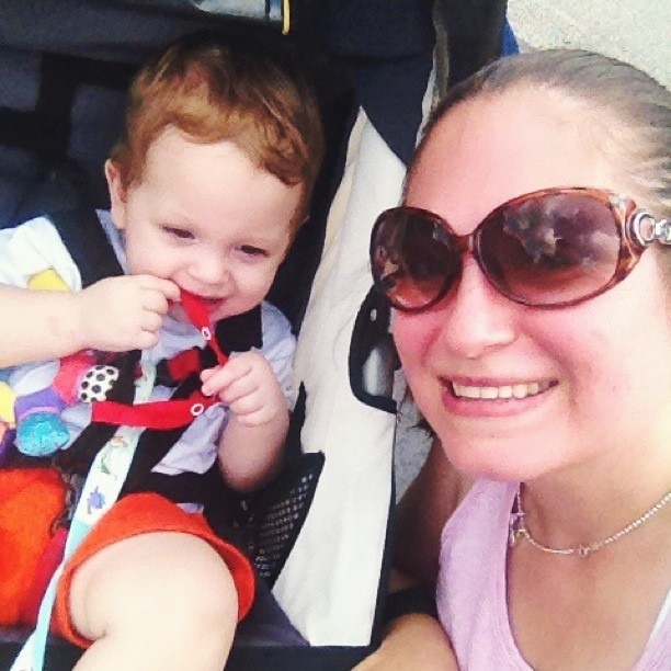 Me & Will - after our first walk in the BOB yesterday :) #pictapgo_app