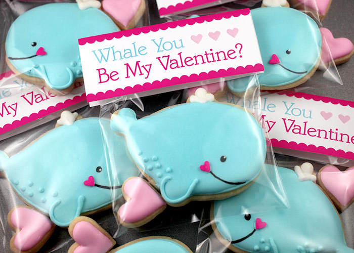 Whale Cookie Valentines