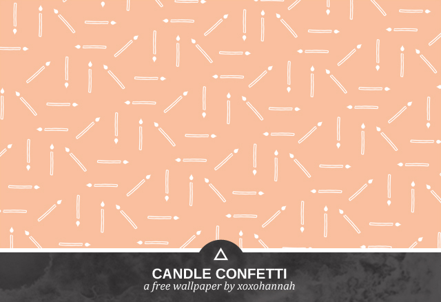 Candle Confetti Desktop Background Preview in Peach