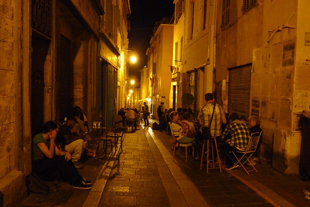 le soir de la panier à Marseille