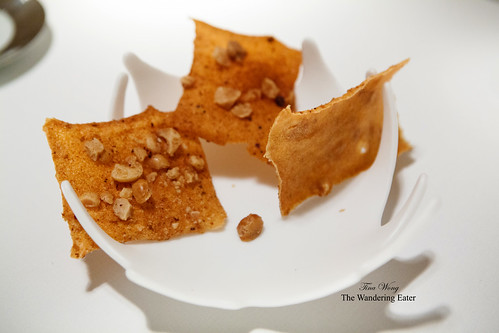 Spiced crisp topped with macadamia nuts