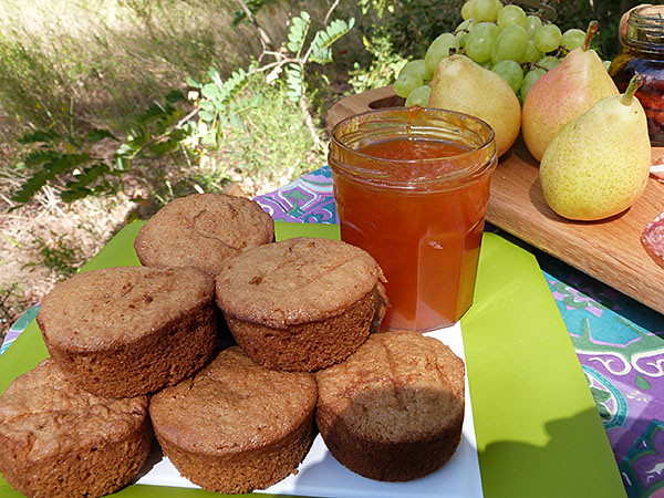 biscuits pomme et confiture d'abricots