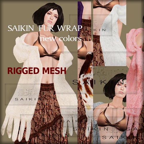 SAIKIN fur wrap new 6colors!