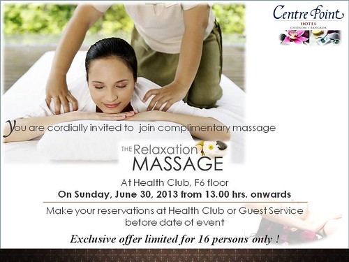 Join The Relaxation Massage @Centre Point Hotel Chidlom by centrepointhospitality