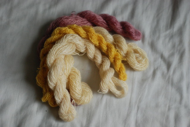 Handspun Wensleydale lustre longwool yarn natural white and dyed