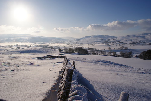 Snow covered hills in Cumbria