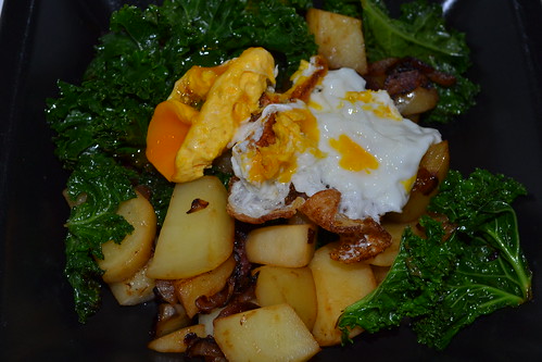 Kale and fuet hash