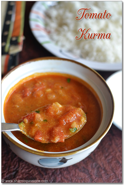 Recipe    for tamil thakkali   kurma   Thakkali in recipe Kurma Tomato Kurma Sidedish Idiyappam