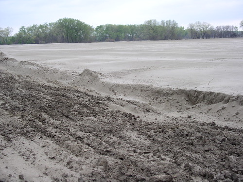 Sand Debris left from the 2011 Flood in Charles Mix County, South Dakota. USDA photo.