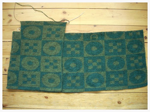Double-knitted jacked in progress by Asplund