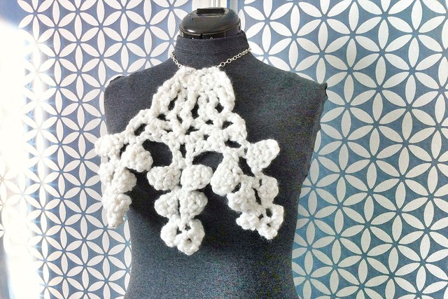 Giant Snowflake Crochet Necklace