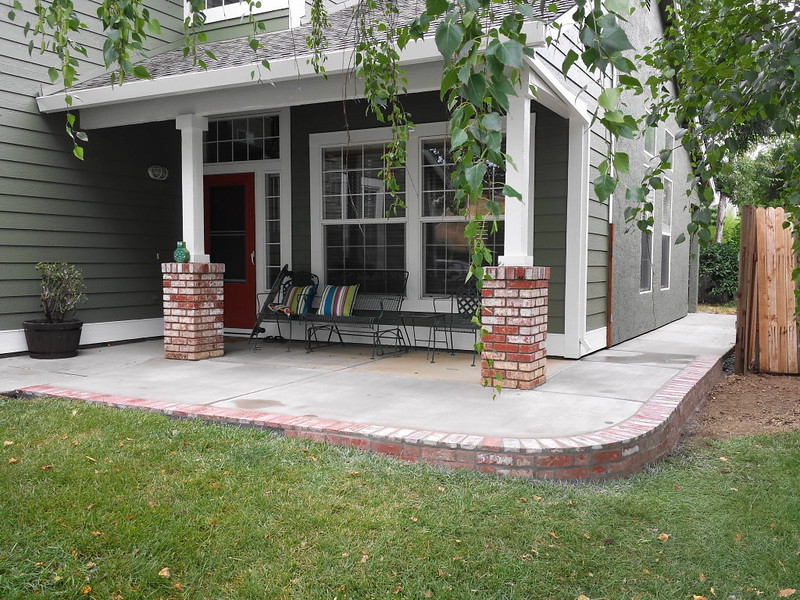 Porch With Brick Edge In Davis