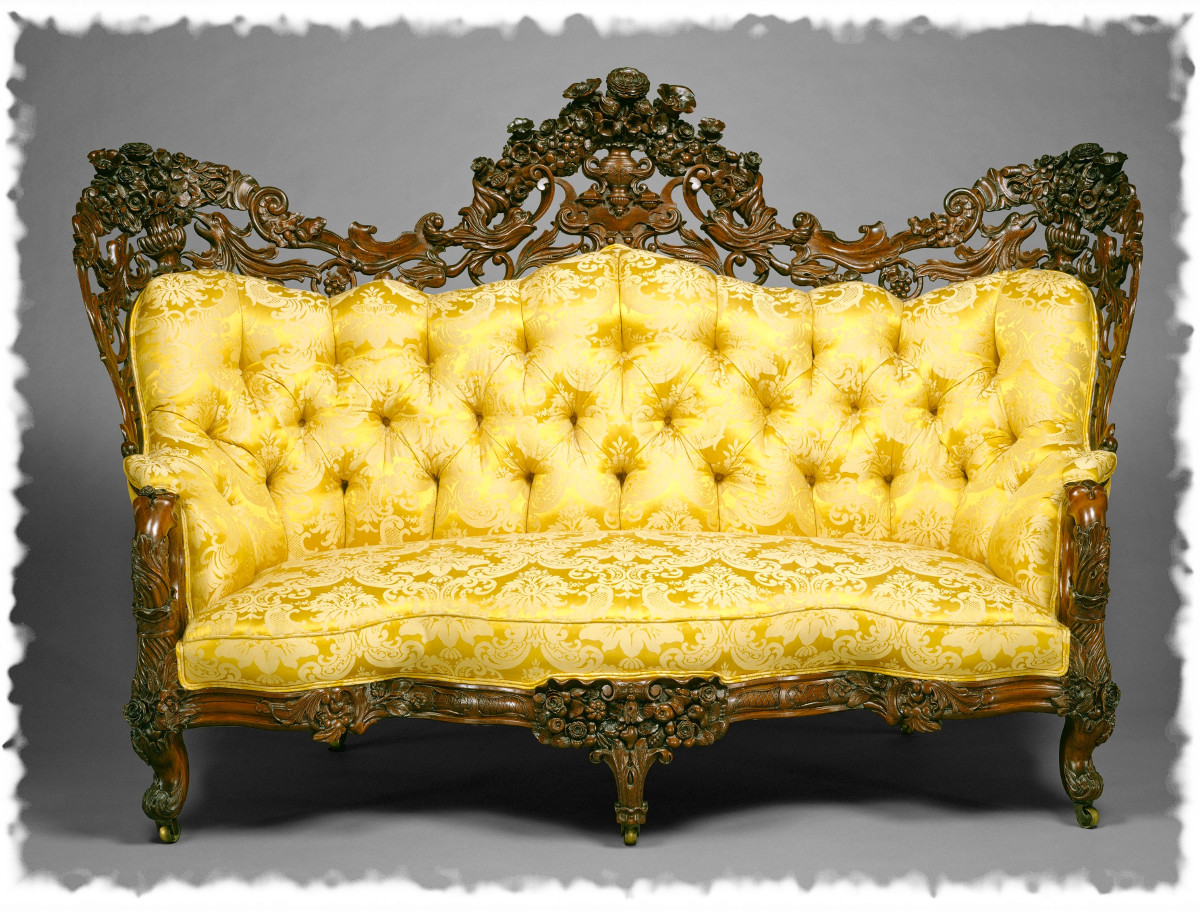 1855 Sofa. American. Rosewood. metmuseum