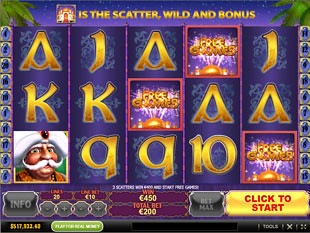 free Sultan's Gold free spins feature