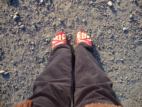 My feet at the sunrise