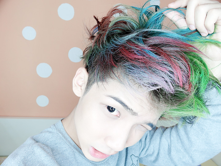 typicalben rainbow hair 2