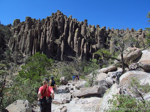 Hiking on the early part of the Echo Canyon Trail, Chiricahua National Monument, Arizona