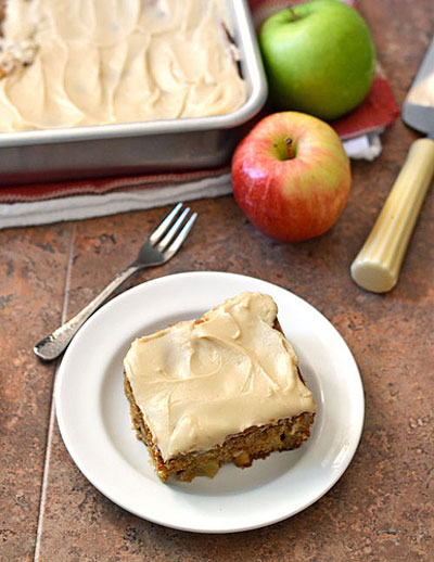Fresh Apple Cake with Brown Sugar Frosting