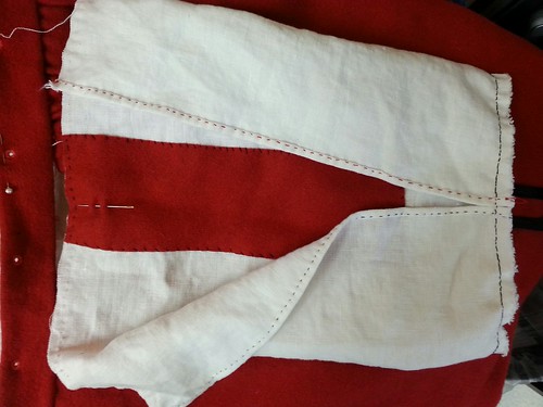 Red Pocket Facing/Placket, Red Men's Outfit, from 1560's Italy, based heavily on Moroni portraits on MorganDonner.com
