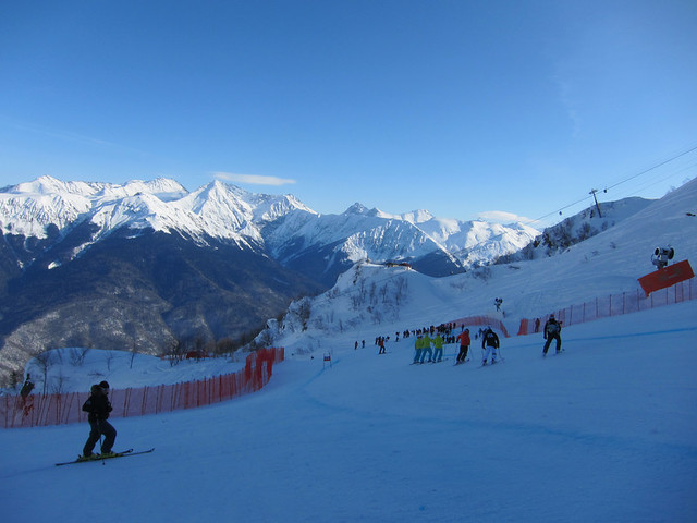 Olypic downhill course on Rosa Khutor (Doug Haney/U.S. Ski Team)