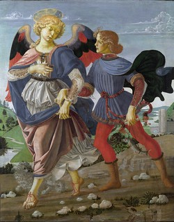 Andrea del Verroccio, Tobias and the Angel. c.1470-1475.