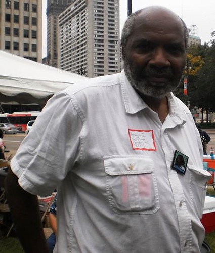 Abayomi Azikiwe, editor of the Pan-African News Wire, at the International People's Assembly Against Banks and Austerity in Detroit on October 5, 2013. The event was held in Grand Circus Park. by Pan-African News Wire File Photos