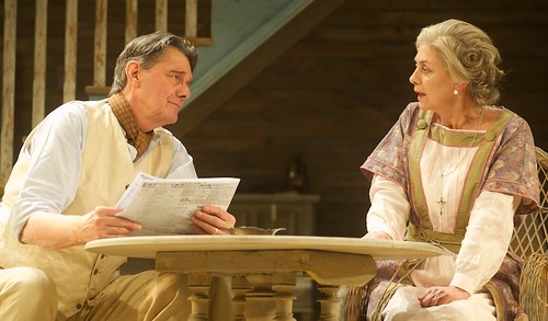 Paul Shelley as James Tyrone and Diana Kent as Mary Tyrone in the Royal Lyceum's 2014 production of Long Days Journey Into Night. Photo © Alan McCredie