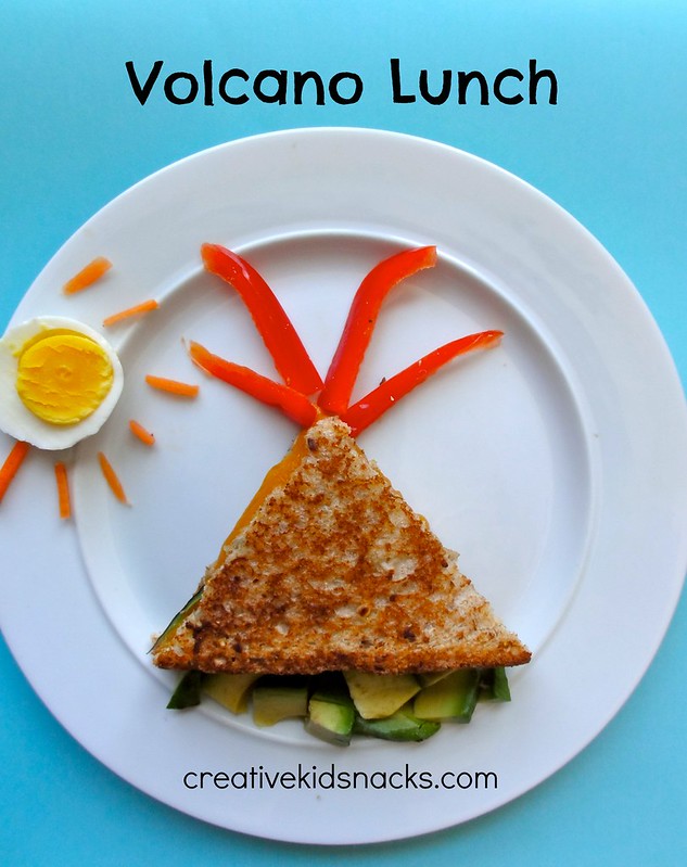 Volcano Lunch - creative way to teach kids about how volcanoes work during lunch time!