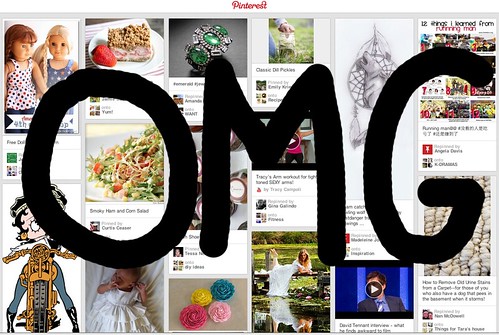 Pinterest front page with OMG written on it