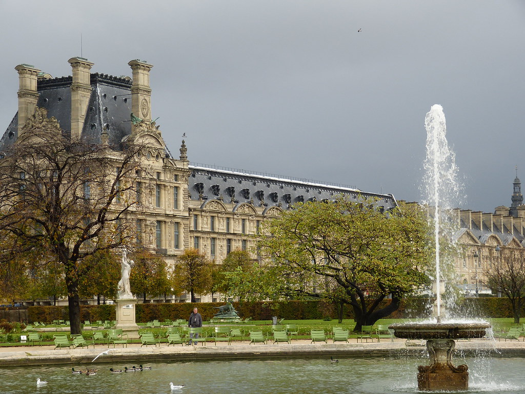 Louvre seen from Tuileries Gardens, Paris