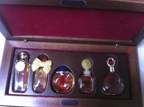 Coffet of vintage mini perfumes by Ayala Moriel