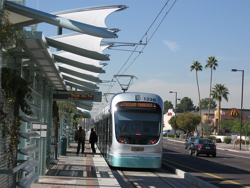 light rail in Phoenix (by: Michelle Dyer, creative commons)