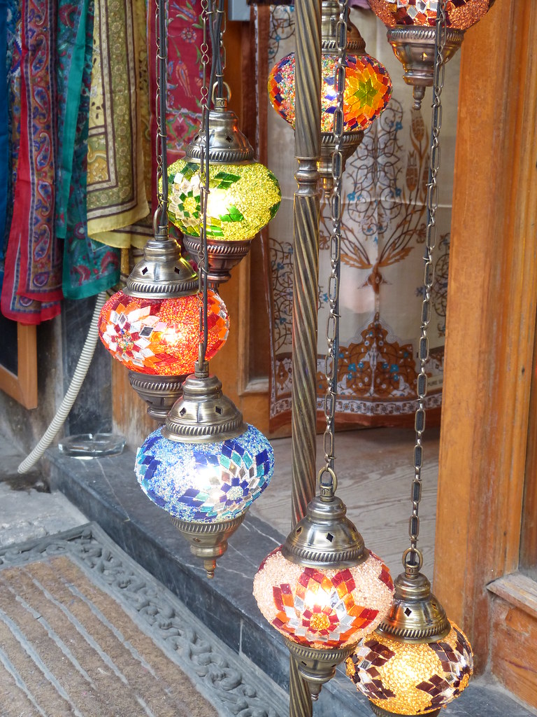 Mosaic Lamps in Arasta Bazaar, Istanbul