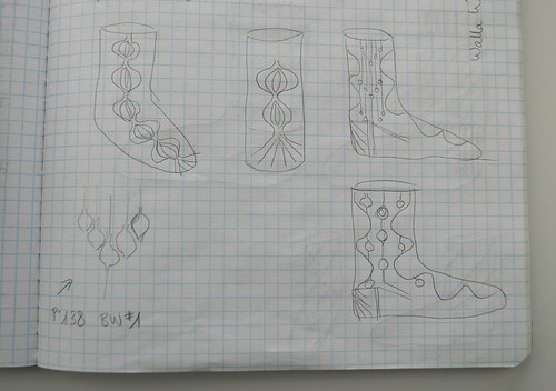 Design sketches for Walla Walla socks