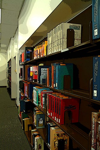 Image of reference books on shelf