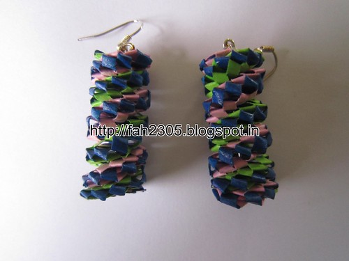 Handmade Jewelry - Paper Lanyard  Earrings (Twisted Non)  (5) by fah2305