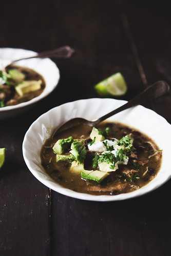 Chicken Chile Verde Soup // The Little Red House