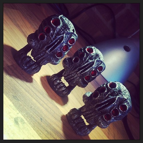 Terminator trio of ROKU. aged steel and red eyes. Ready for bagging up for @toyconuk by [rich]