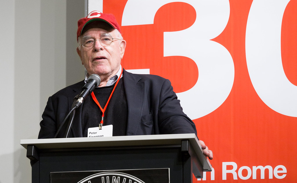 Internationally known architect and scholar Peter Eisenman (B.Arch. '55) at the AAP NYC All Alumni Party in October 2016. Eisenman will speak at Cornell in Rome 30th Anniversary Celebration. 