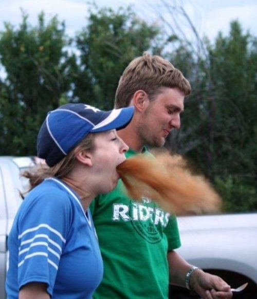The perfectly timed cinnamon challenge picture: