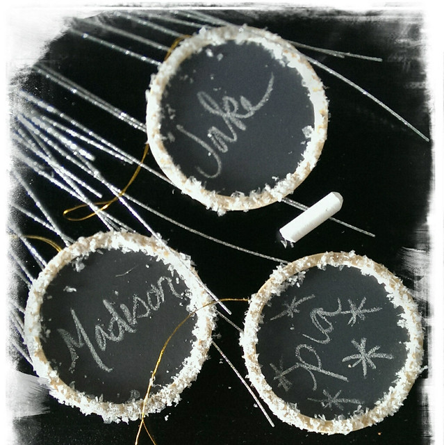 Chalkboard ornaments or use them as tags or place cards!