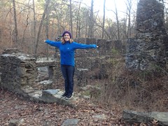 Kathryn at Sope Creek Pulp Mill Ruins 