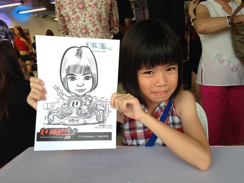 caricature live sketching for NTUC U Grand Prix Experience 2013 - 16