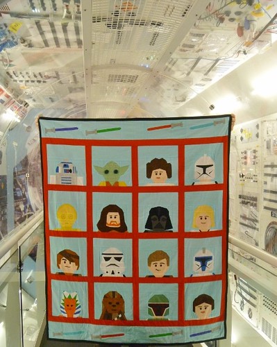 LEGO star Wars quilt in the space shuttle
