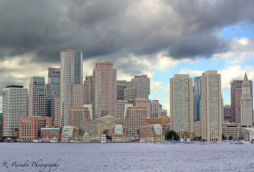 Boston Harbor Skyline by R. Paradis