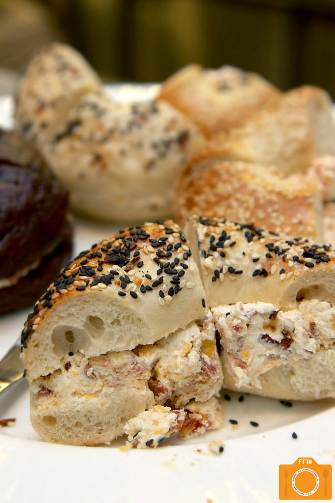 LES Bagels with assorted cream cheese