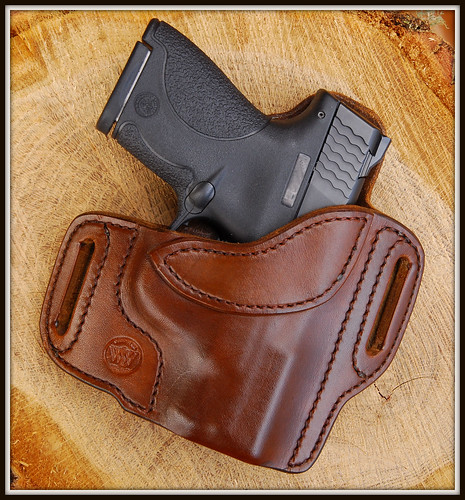holster shield leather 9mm owb holsters wesson smith carry works wright florida garment conceal google kydex concealed mp pistol staticflickr