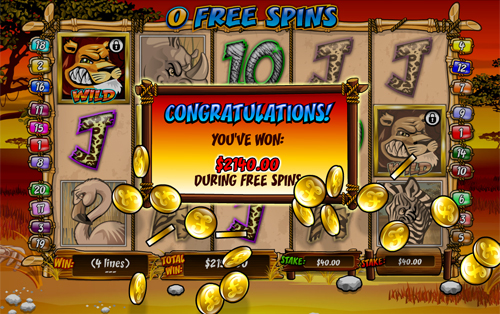 free Wild Gambler free spins prize