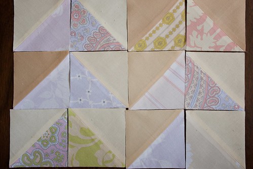 Fat Geese quilt HSTs