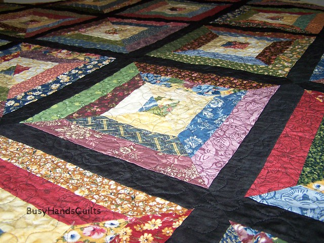 Custom Oversized Lap Strip Quilt in Thimbleberries Sweet Home